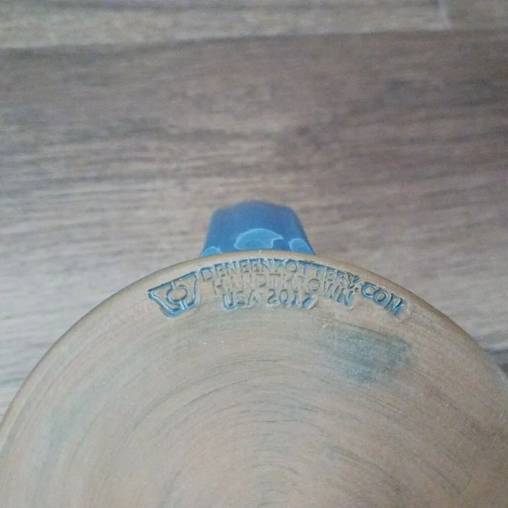 DENEEN POTTERY‎ Handthrown Candleberry Inn on Cape Cod Mass Blue Coffee Mug